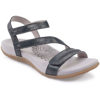 AETREX GABBY ADJUSTABLE QUARTER STRAP PEWTER - getset-footwear.myshopify.com