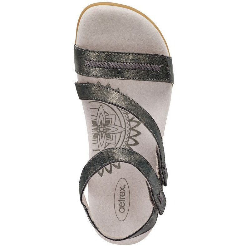 AETREX GABBY ADJUSTABLE QUARTER STRAP PEWTER - getset-footwear.myshopify.com