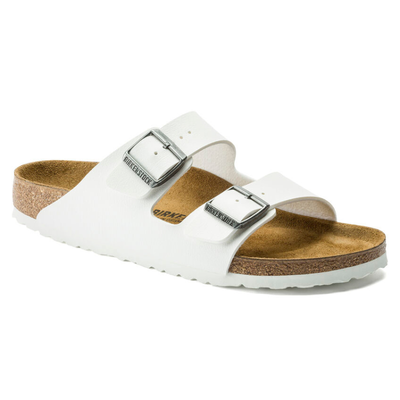 BIRKENSTOCK Arizona Birko-Flor Suede Footbed Narrow - White